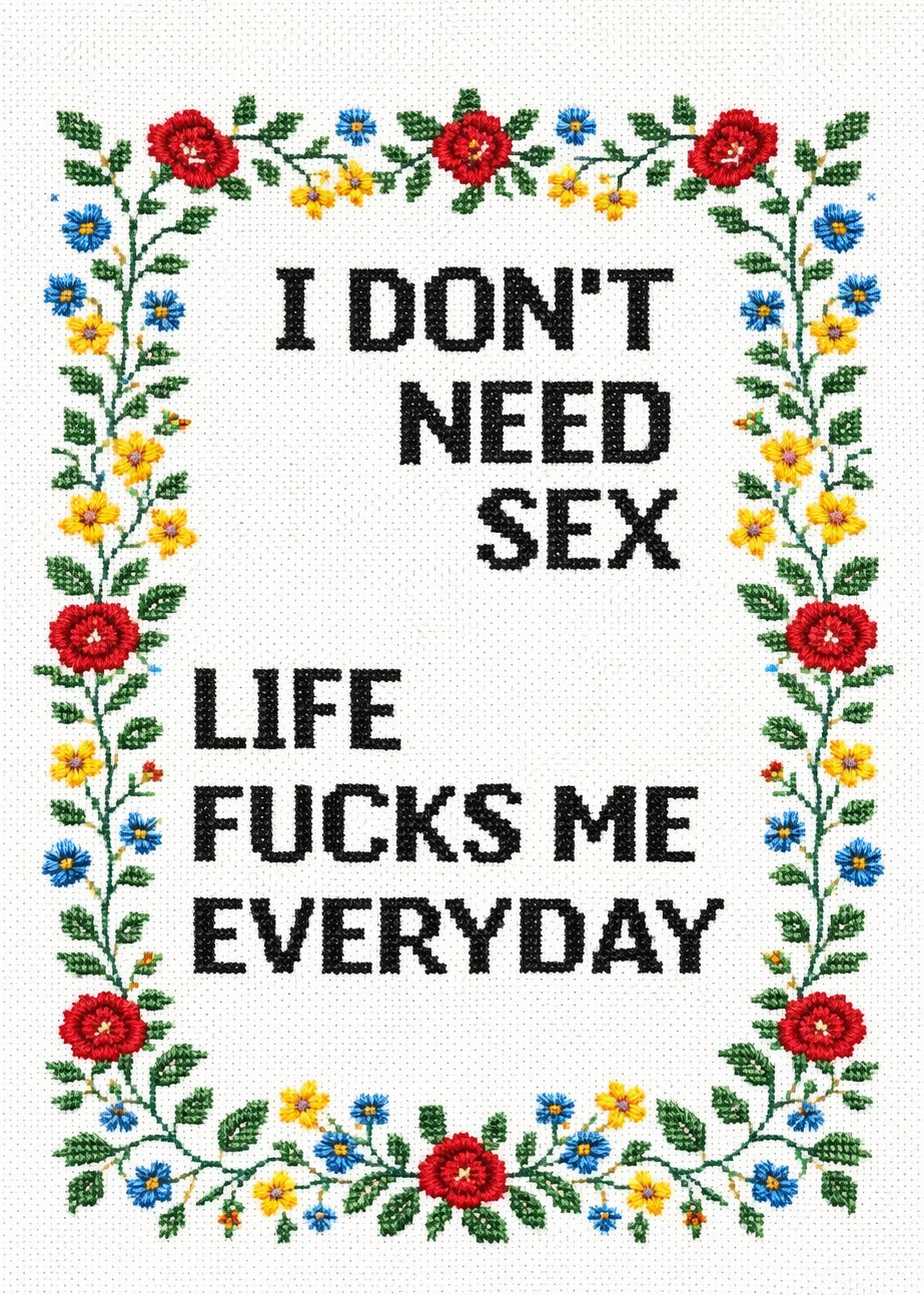 I Don’t Need Sex – Life F*cks Me Everyday