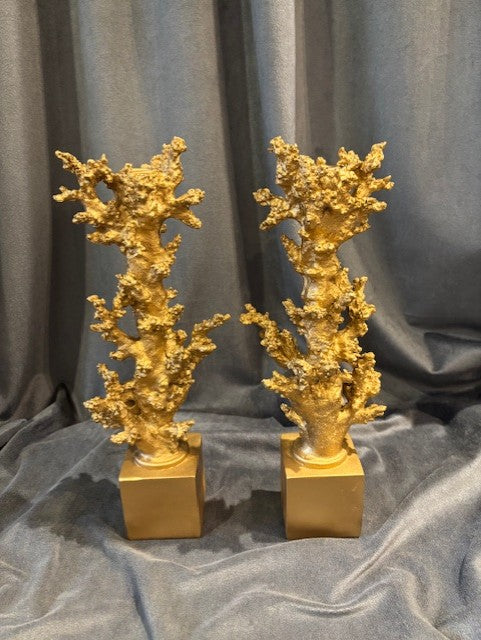 Ljusstake korall - guld