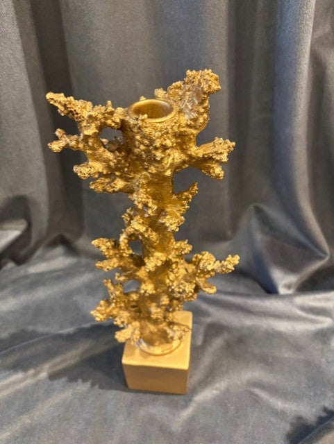 Ljusstake korall - guld