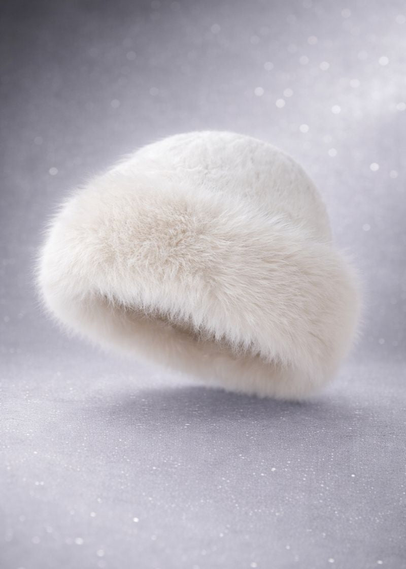 Pälsmössa i mjuk fuskpäls