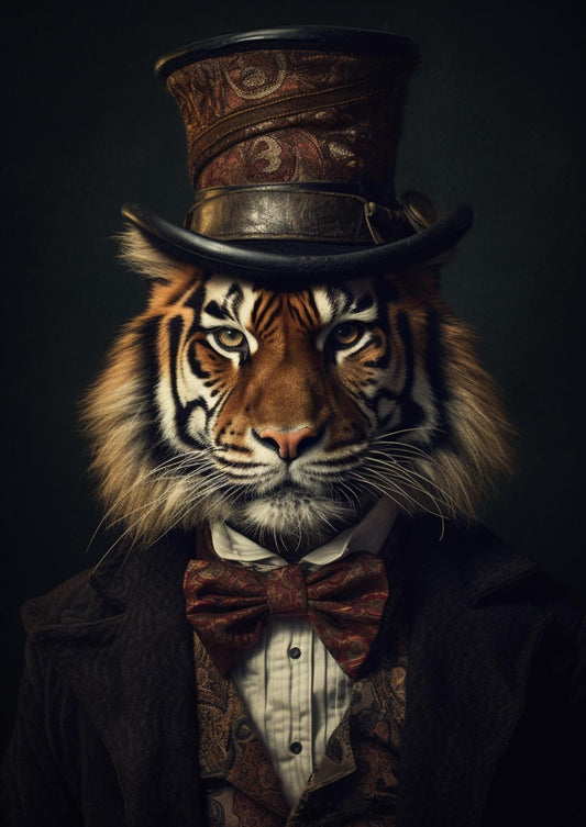 Majestätisk tiger med mustaschvibbar