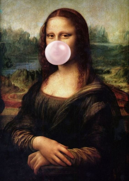 Mona Lisa med bubbelgum