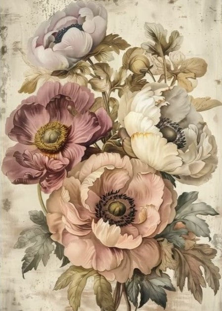 Vintageblommor i varma toner