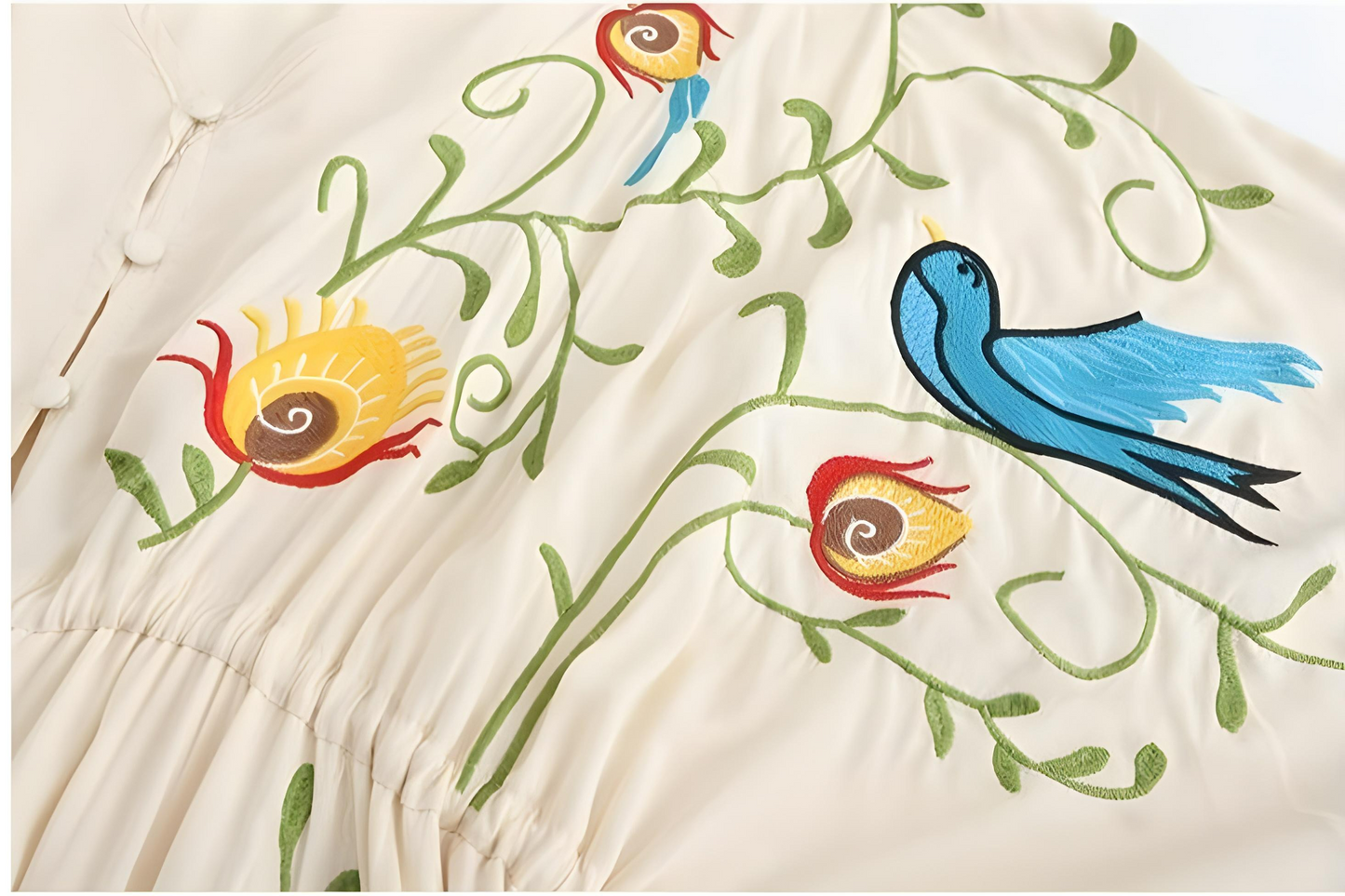 Broderad Boho klänning
