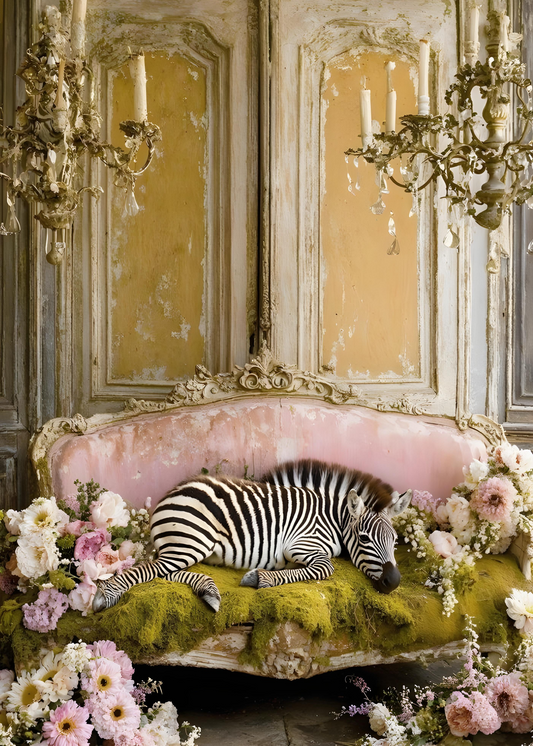 Zebra i soffa