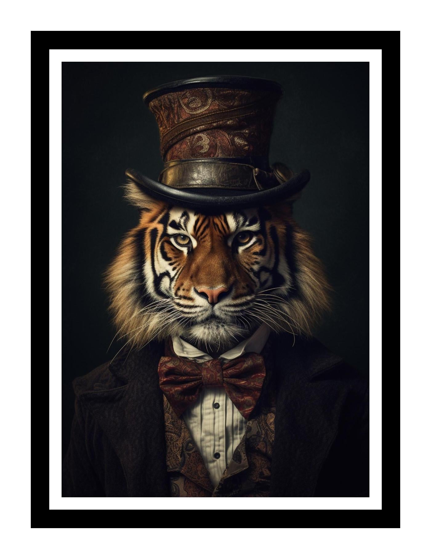 Majestätisk tiger med mustaschvibbar